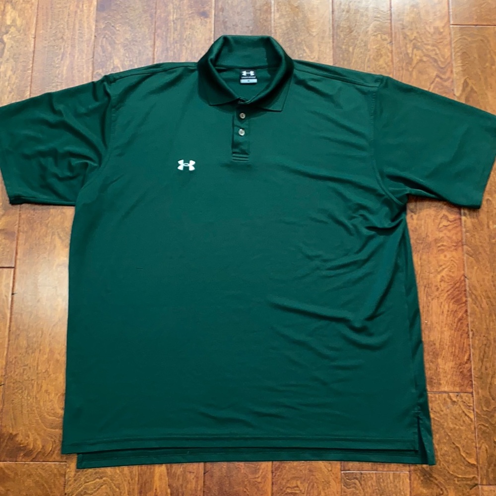 Mens XL Under Armour Polo, forest green